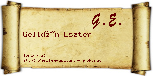 Gellén Eszter névjegykártya