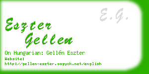 eszter gellen business card